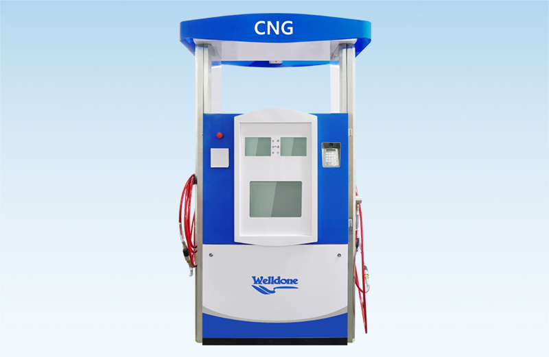 How do CNG dispensers manage temperature compensation?